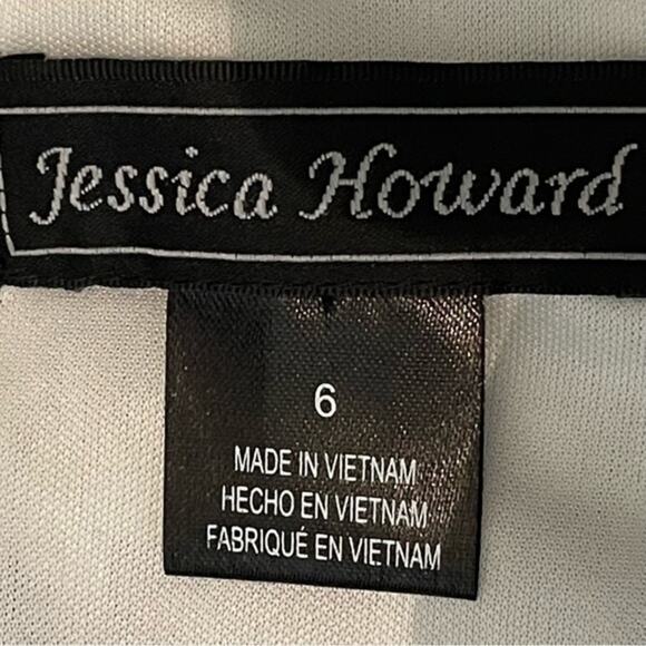 Jessica Howard Blue White Embroidered Lace Dress Size 6 - Picture 9 of 13